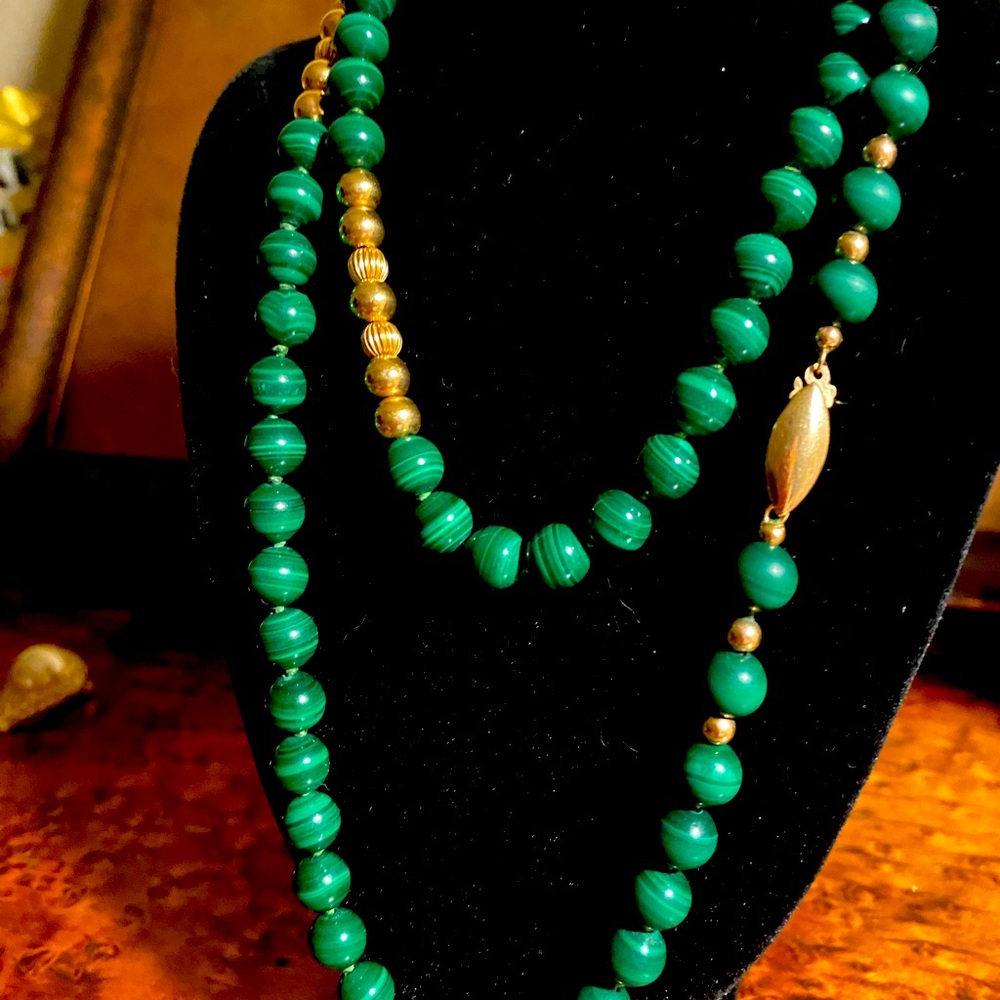 Vintage Carnelian and 14k Bead Necklace